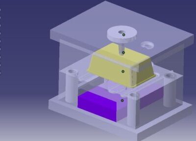 طراحی قالب تزریق پلاستیک ظرف مربعی - طراح صنعت