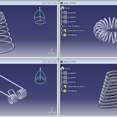 طراحی فنرها با نرم افزار کتیا