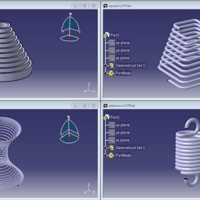 طراحی فنرها با نرم افزار کتیا