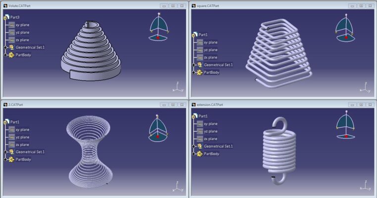 طراحی فنرها با نرم افزار کتیا