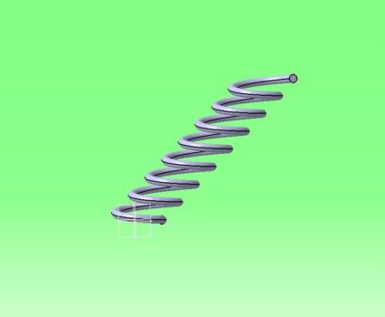 طراحی فنر با امتداد مورب با کتیا