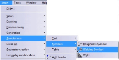 علائم جوشکاری در محیط Drafting کتیا