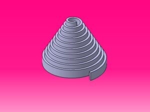 طراحی فنر مخروطی با کتیا