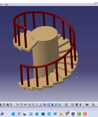 طراحی پله مارپیچ در کتیا 1