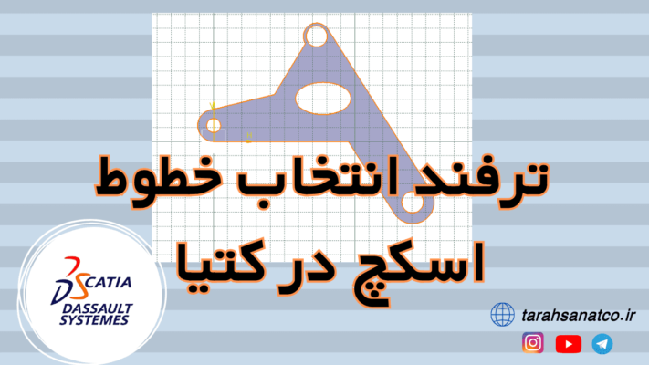 انتخاب خطوط اسکچ در کتیا