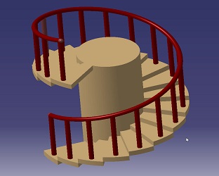 طراحی پله مارپیچ در کتیا