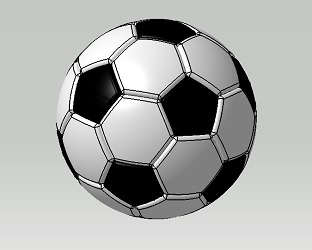 آموزش طراحی توپ فوتبال چهل تکه یا Soccer Ball در کتیا